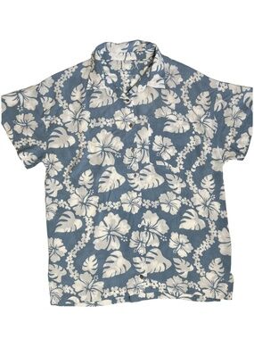 BENOA SWIM Hawaiian Print Button-Up Shirt